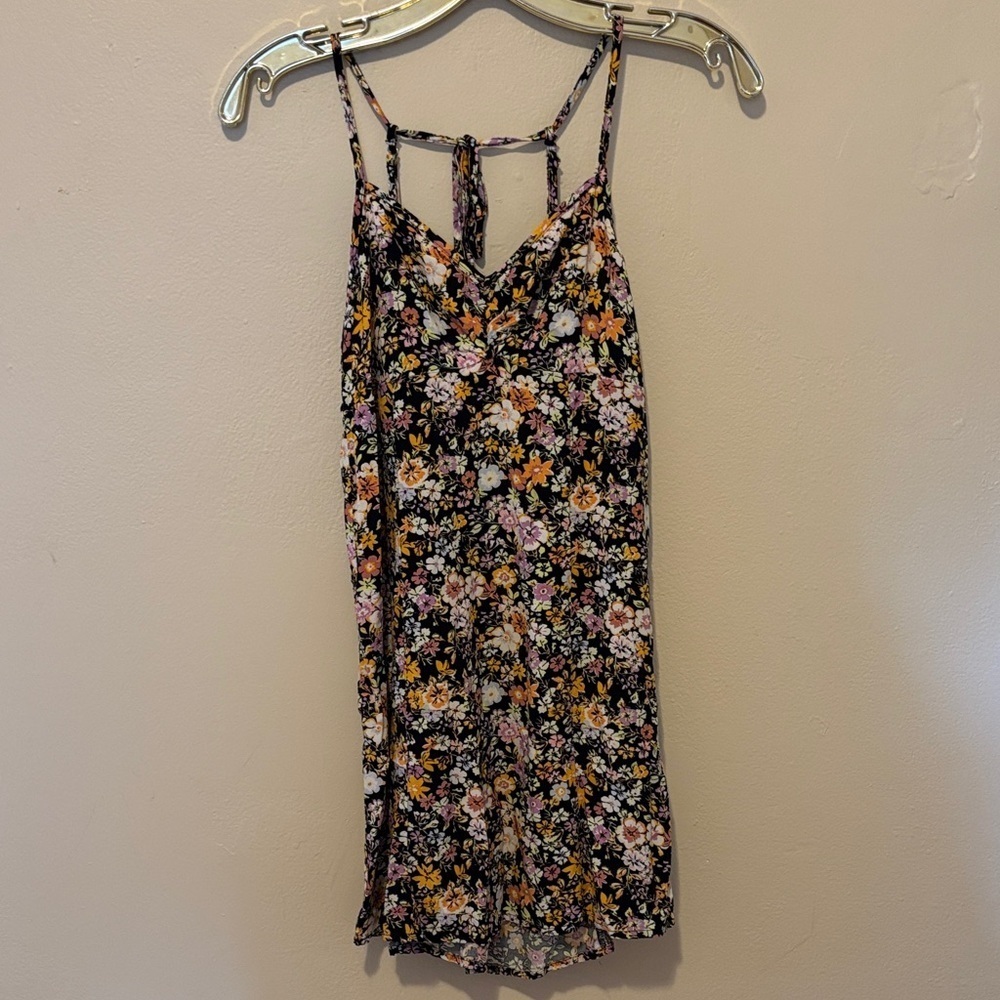 Wild Fable Black Floral Spaghetti Strap Dress